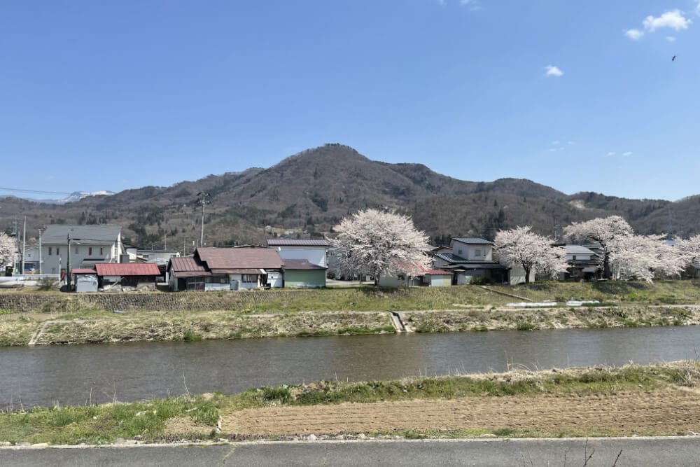 あべくん珈琲の店内から見た外の景色