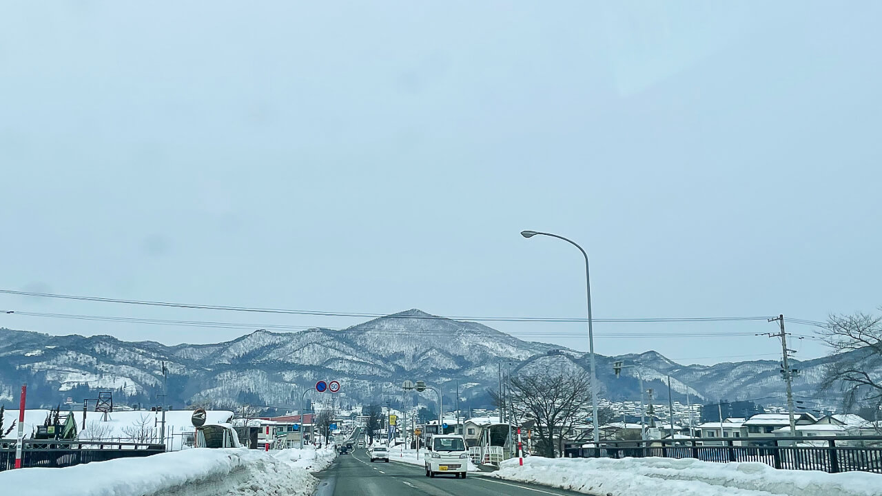 山形県上山市の雪景色